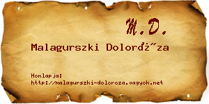 Malagurszki Doloróza névjegykártya